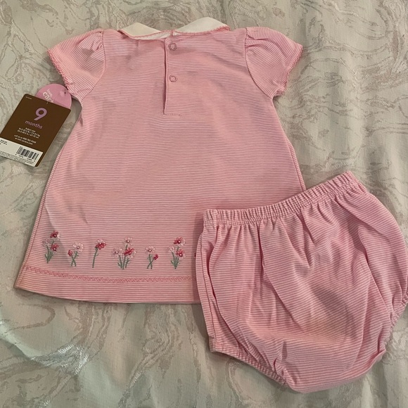 Carter’s Pretty in Pink Girls 9M Pink Dress and Bloomers - Picture 5 of 8